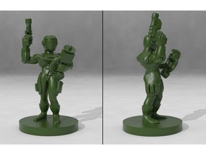 scifi scout figure toy & game accessories gaming miniature science fiction tabletop wargaming 3d print model - Mito3D