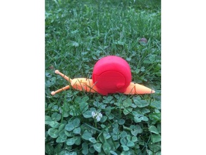 clip de concha caracol articulado slug los animales articulados shell 3d print model - Mito3D