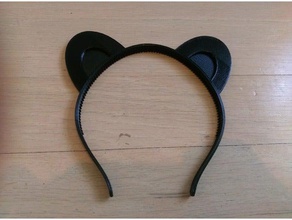 oreilles animaux bandeau personnalisable le costume animal l'ours serre-tête 3d print model - Mito3D
