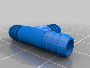 aquarium tee 6 mm 3d printer parts 3d print model - Mito3D
