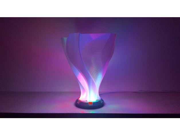 çiçek vazo abajur açılımı dekor lamba lambalar-gölge belirtir spiral modu baskı vazolar vaso spirale 3D print model - Mito3D