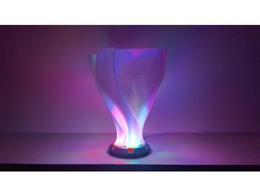unfolding flower vase lampshade decor lamp lamps-shade shader spiral mode printing vases vaso spirale 3d print model - Mito3D
