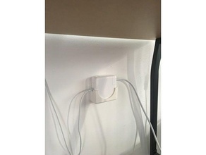 macbook pro power adattatore di montaggio a parete titolare computer 85w porta batteria alimentazione 3d print model - Mito3D
