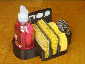 sponge holder rangement eponge kitchen & dining case tool organization organizer round rounded home tidy 3d print model - Mito3D