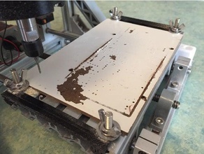cnc spoilboard clips de uso ol hojas máquina herramientas 1610 madera prensada masonite pcb 3d print model - Mito3D