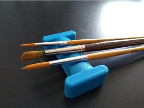 o pincel de pintura titular ferramentas arte a paintbrush suporte ferramenta 3d print model - Mito3D