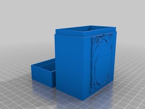 yugioh card box back office customized 3d print model - Mito3D