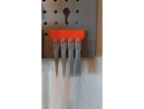 pasting sticks holder metric pegboards organization pegboard peg board spatula 3d print model - Mito3D