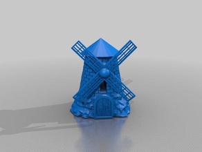 windmill buildings & structures 3d print model - Mito3D