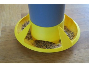 chicken feeding trough pets bowl chicks feeder 3d print model - Mito3D