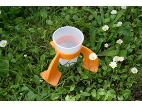 piknik cam sabitleyici açık ve bahçe iç içecek tutucu çim masası 3d print model - Mito3D