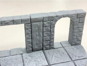 infinitylock stone column extension wall toy & game accessories 28mm dnd dungeon dungeons dragons dungeonworks terrain tiles fantasy rpg 3d print model - Mito3D