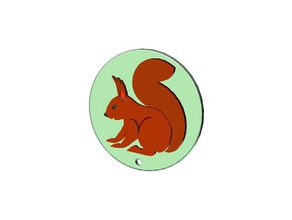 écureuil porte-clés les signes et logos 3d print model - Mito3D