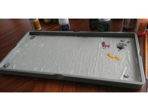 large wet palette art tools dnd miniature functional miniatures model painting paint holder 3d print model - Mito3D