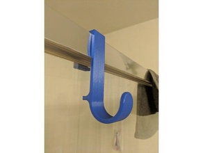 shower frame towel hook bathroom 3d print model - Mito3D