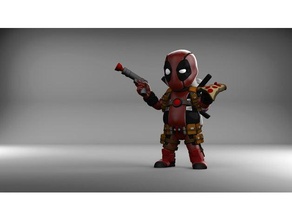 chubby deadpool low res people 3d print model - Mito3D