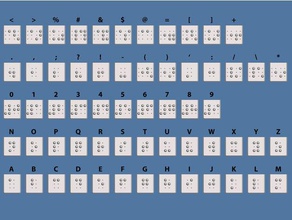 tastiera braille copre i tasti computer copertura di chiave 3d print model - Mito3D