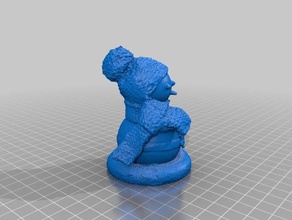 boneco de neve scans e réplicas Digitalização em 3d bonhomme neige natal luz modelo noel ornamento shell 3d print model - Mito3D