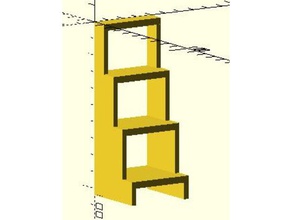 anpassbare step ladder-display-rack Spielzeug & Spiele display-Ständer ladder 3d print model - Mito3D