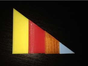 o mesmo direito triângulos matemática 3d print model - Mito3D