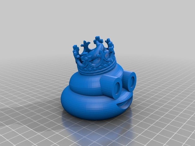 king turd sculptures shit poo poop royal 3D print model - Mito3D