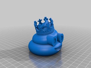 le roi étron sculptures de la merde poo royal 3d print model - Mito3D
