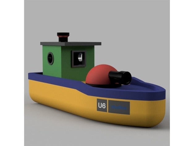 cannon-barco benchy barco guerras juegos android la bañera punto de referencia el cañón juego protagonista wargame agua 3D print model - Mito3D