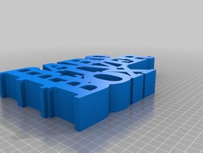 meine angepasste variable Wort Skulptur Skulpturen kundengebundene 3d print model - Mito3D