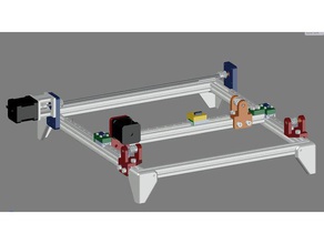 cnc laser de diodo emissor cortador 1,5 w A impressão 3d corte a 3d print model - Mito3D