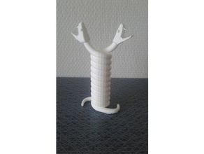 cobra candelabro esculturas vela suporte de castiçal flashforge finder 3d print model - Mito3D