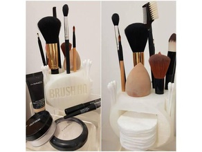 brosse qg de maquillage pinceau organisateur l'organisation la beauté stand caddy les cosmétiques make-up faire d'organisateur 3d print model - Mito3D