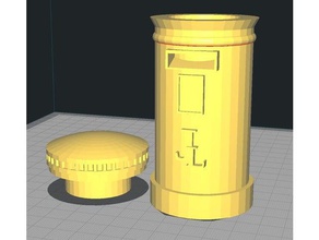royal mail post box - two parts buildings & structures 3d print model - Mito3D