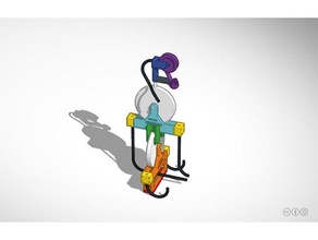 câble mécanisme de joystick le bricolage animatronique mécanicien poulie les effets spéciaux tentacule métallique 3d print model - Mito3D