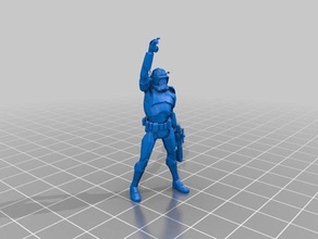 clone cody comandante di star wars legione scala persone 3d print model - Mito3D