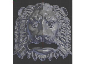 cabeza de león las esculturas 3d print model - Mito3D