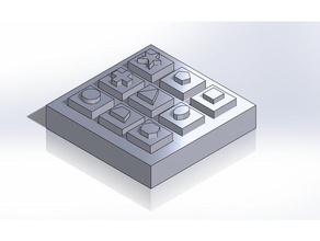 forma de blocos A impressão 3d brinquedo educativo criança 3d print model - Mito3D