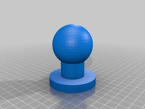 glazendeur knop accessoires 3d print model - Mito3D