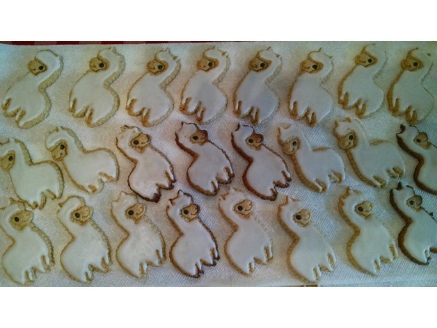 alpaca & llama cookie cutter set 3d printing cookies 3D print model - Mito3D
