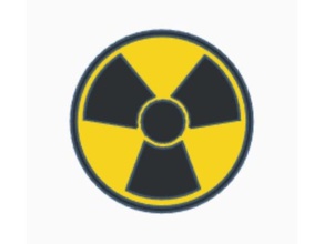 nuclear symbol signs & logos 3d print model - Mito3D