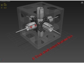6 dual output shaft brushless gyro-STABILISATOR Kunst 3d print model - Mito3D