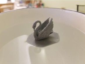 floating odile swan animals boat float remix 3d print model - Mito3D
