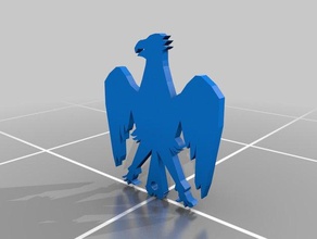 germanische eagle-Schlüsselanhänger 2d-Kunst guila eagle espa Deutsch Deutschland keychain klein Spanien 3d print model - Mito3D