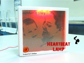 battement de coeur la lampe - cadeau fête des mères l'électronique arduino cas jour d y boîte-cadeau cœur faire mère 3d print model - Mito3D