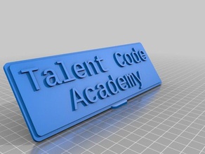 talent code office kundengebundene 3d print model - Mito3D