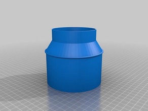 il mio personalizzato tubo di aspirazione adattatore 105 80 2 parti su misura 3d print model - Mito3D