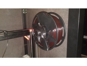bobina de rodillo montaje en pared La impresión 3d filamento soporte spoolholder carrete rodillos la montado 3d print model - Mito3D