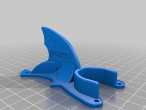 boss media a pinna di squalo, la piastra superiore r c i veicoli fin fotogramma medio shark team neugen top 3d print model - Mito3D