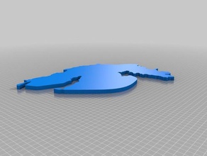 mappa gujarat, india segni e loghi Mappa in 3d gujarat una momento 3d print model - Mito3D