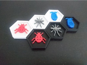 hive game expansion pieces games 3d print model - Mito3D