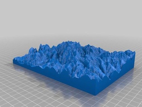 mont blanc mapa a arte carte o mont-blanc socorro 3d print model - Mito3D
